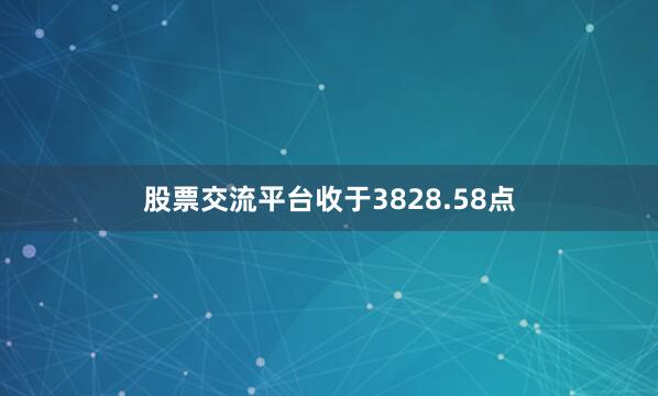 股票交流平台收于3828.58点